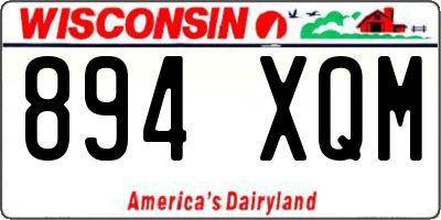 WI license plate 894XQM