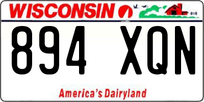 WI license plate 894XQN
