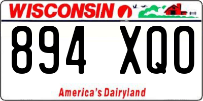 WI license plate 894XQO
