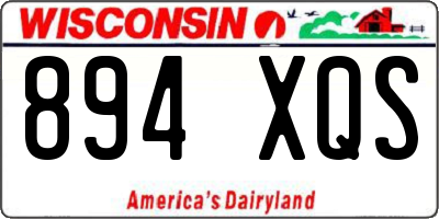 WI license plate 894XQS