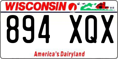 WI license plate 894XQX