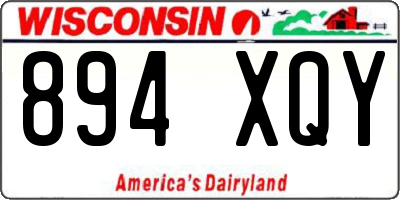 WI license plate 894XQY
