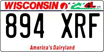 WI license plate 894XRF