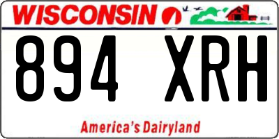 WI license plate 894XRH