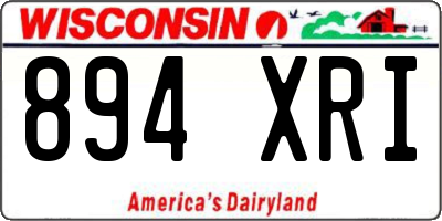 WI license plate 894XRI