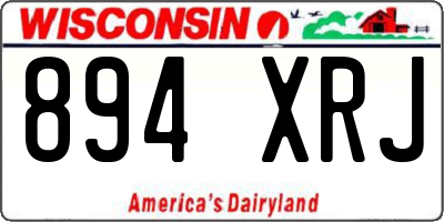 WI license plate 894XRJ