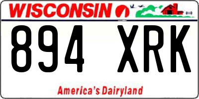 WI license plate 894XRK