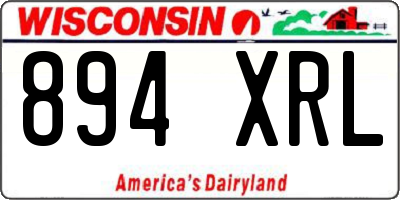 WI license plate 894XRL