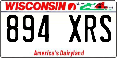 WI license plate 894XRS
