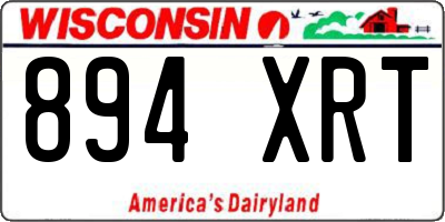 WI license plate 894XRT