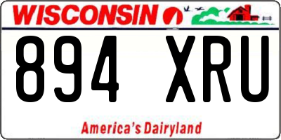 WI license plate 894XRU