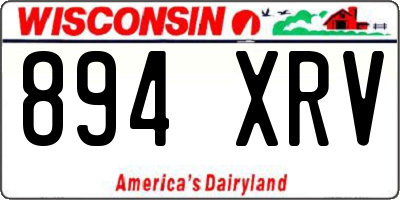 WI license plate 894XRV