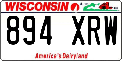 WI license plate 894XRW