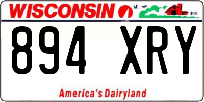 WI license plate 894XRY