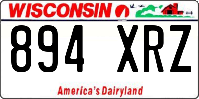 WI license plate 894XRZ