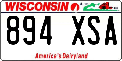 WI license plate 894XSA