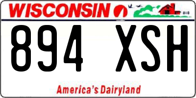 WI license plate 894XSH
