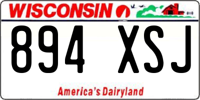 WI license plate 894XSJ