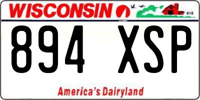 WI license plate 894XSP