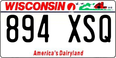 WI license plate 894XSQ