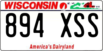 WI license plate 894XSS