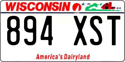 WI license plate 894XST