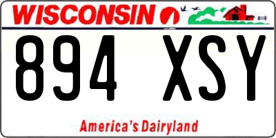WI license plate 894XSY