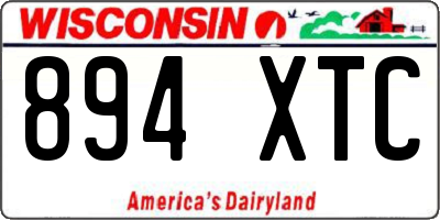 WI license plate 894XTC
