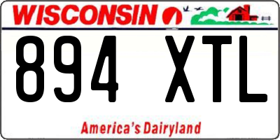 WI license plate 894XTL