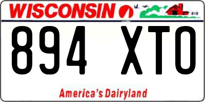 WI license plate 894XTO