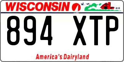 WI license plate 894XTP