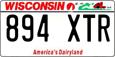 WI license plate 894XTR