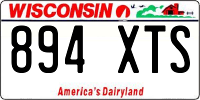 WI license plate 894XTS