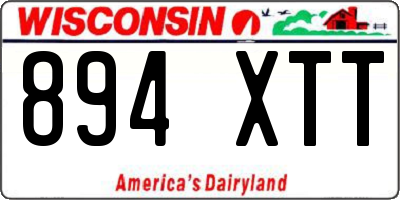 WI license plate 894XTT