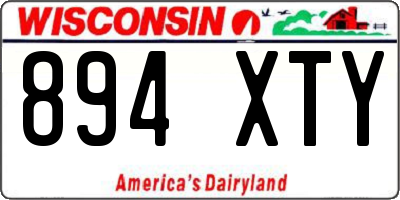 WI license plate 894XTY