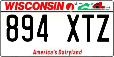 WI license plate 894XTZ