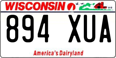 WI license plate 894XUA