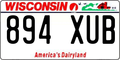 WI license plate 894XUB