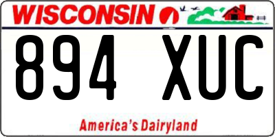 WI license plate 894XUC