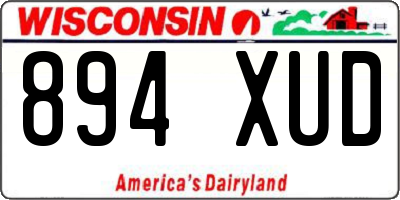 WI license plate 894XUD