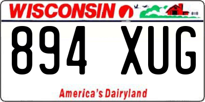 WI license plate 894XUG