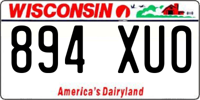 WI license plate 894XUO