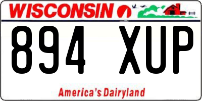 WI license plate 894XUP