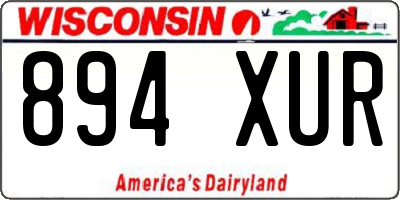WI license plate 894XUR