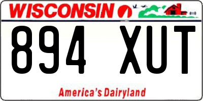 WI license plate 894XUT