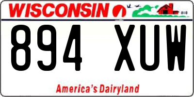WI license plate 894XUW