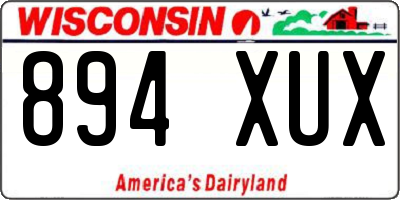 WI license plate 894XUX