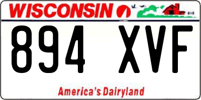 WI license plate 894XVF