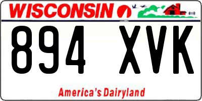 WI license plate 894XVK