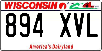 WI license plate 894XVL